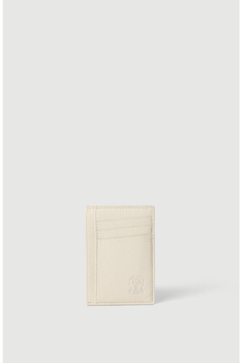Fine grain calfskin card holder, Main, color, Chalk