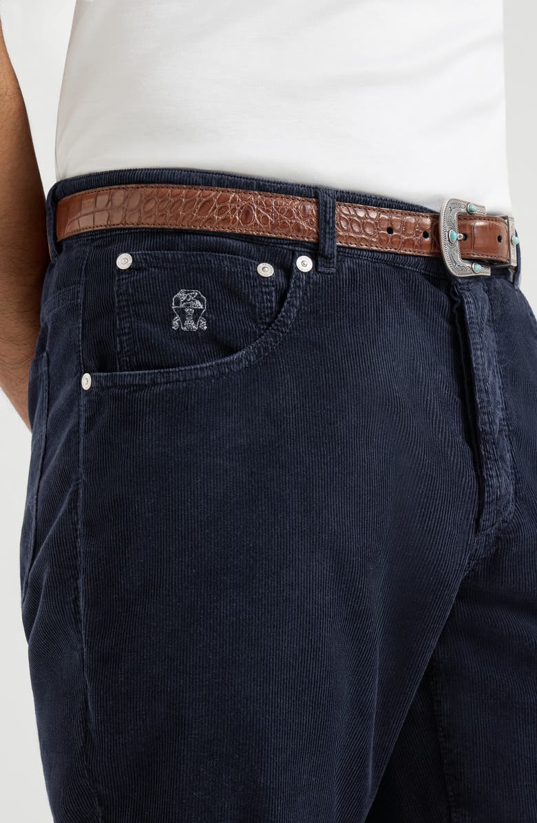 Brunello Cucinelli Five-pocket trousers, Alternate, color, Dark Denim