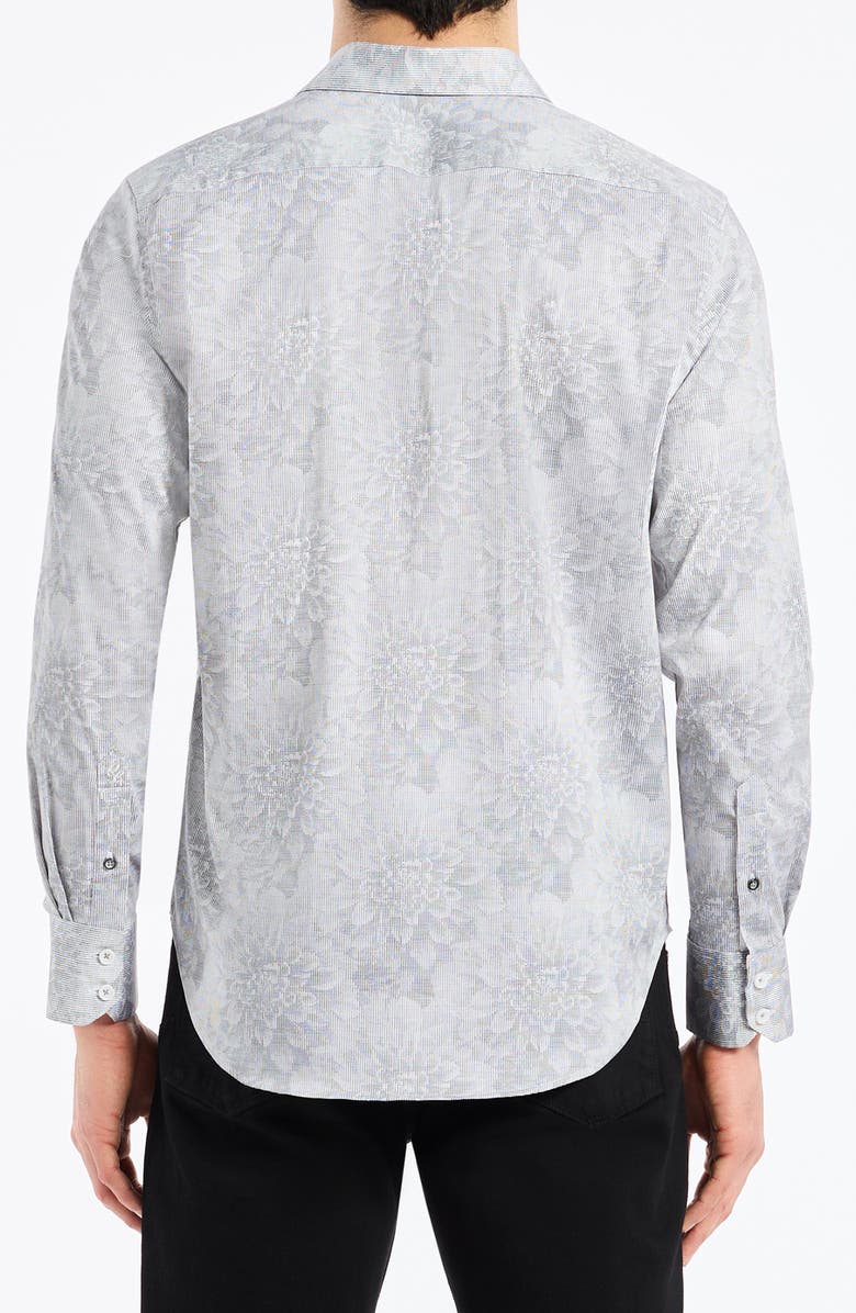Robert Graham Lexington Floral Stretch Cotton Button-Up Shirt, Alternate, color, White