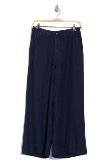 L Agence L'agence Henderson Crop Wide Leg Linen Pants