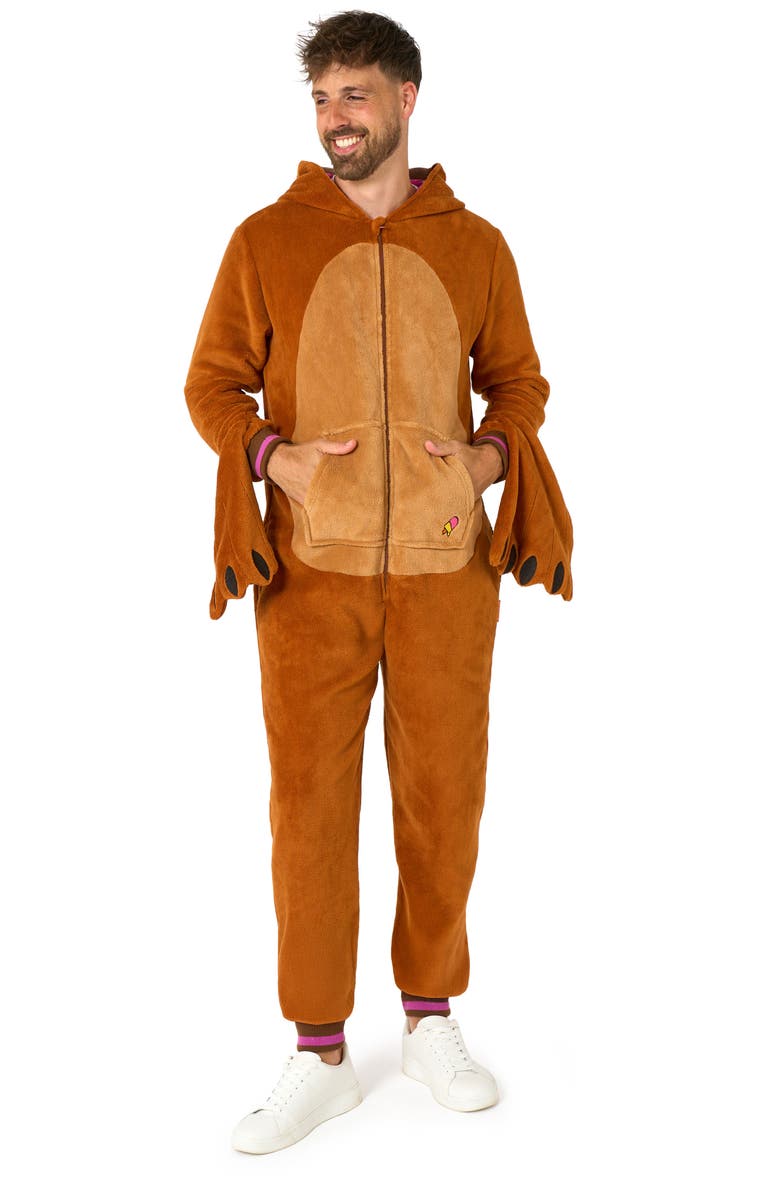 OppoSuits Walrus Hooded Fleece Costume Jumpsuit, Alternate, color, Beige