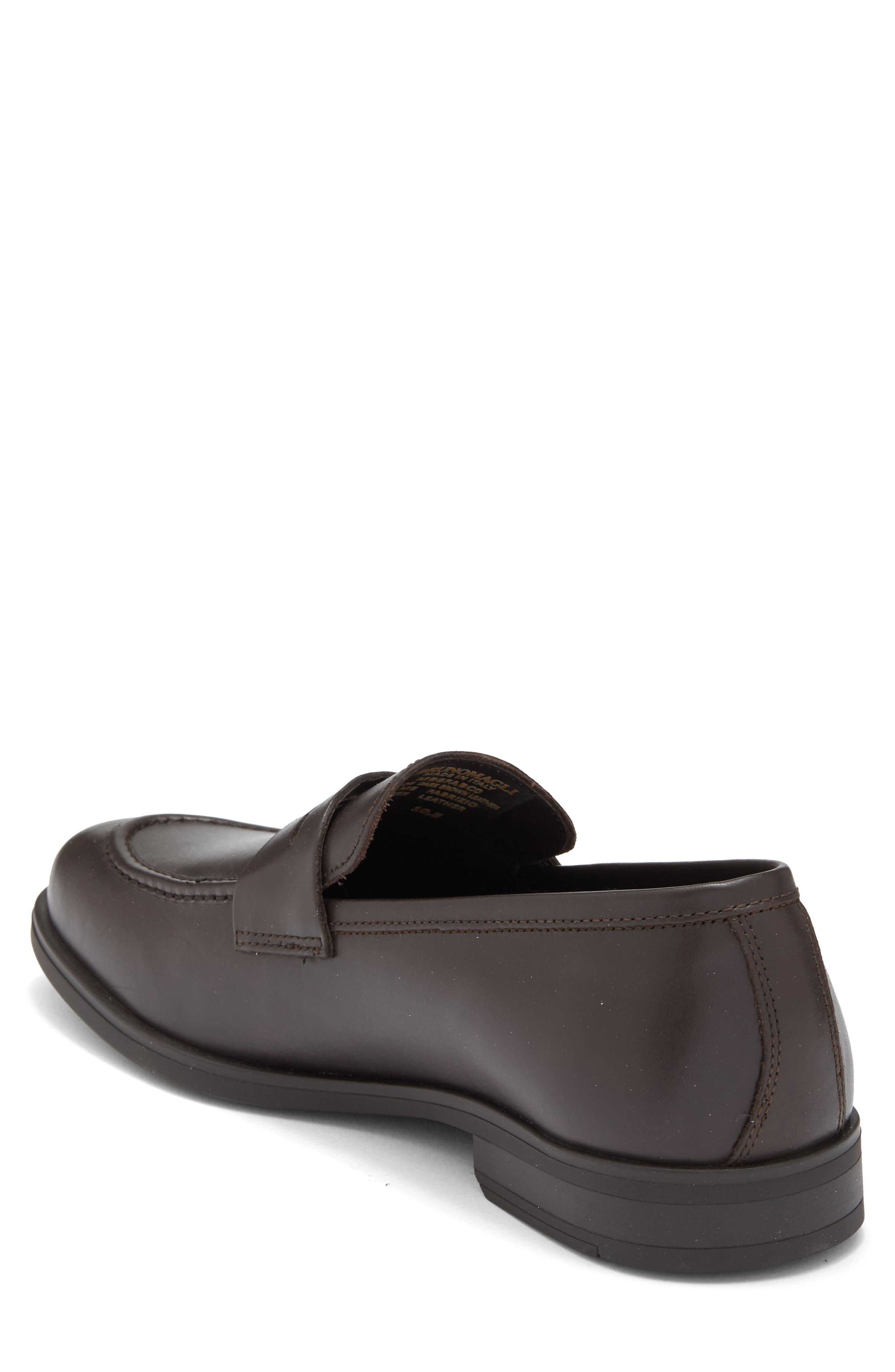 Fabrizio Penny Loafer, Alternate, color, DARK BROWN LEATHER