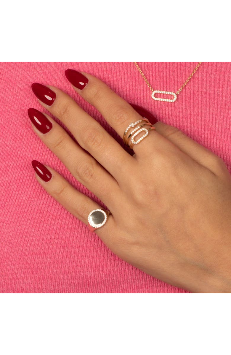 BY ADINA EDEN Pave Accented Rings Combo Set, Alternate, color, Gold