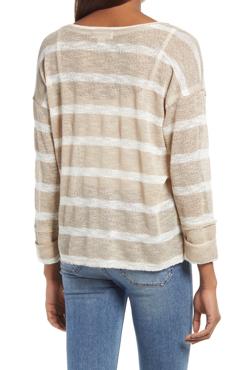 Treasure & Bond Lightweight Stripe Sweater, Alternate, color,