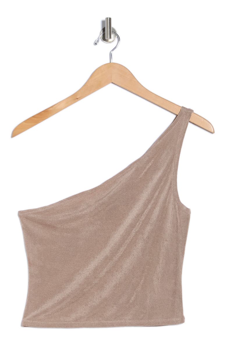 Maddie One-Shoulder Knit Top, Alternate, color, TAUPE