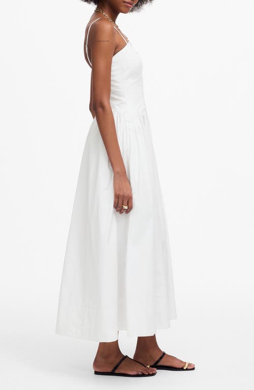 Shop Madewell Seamed Poplin Midi Sundress