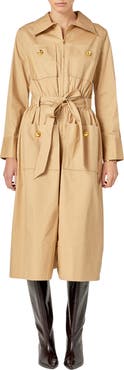 English Factory Big Pocket Long Sleeve Midi Dess