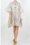 Palm Springs Metallic Jacquard Caftan Dress