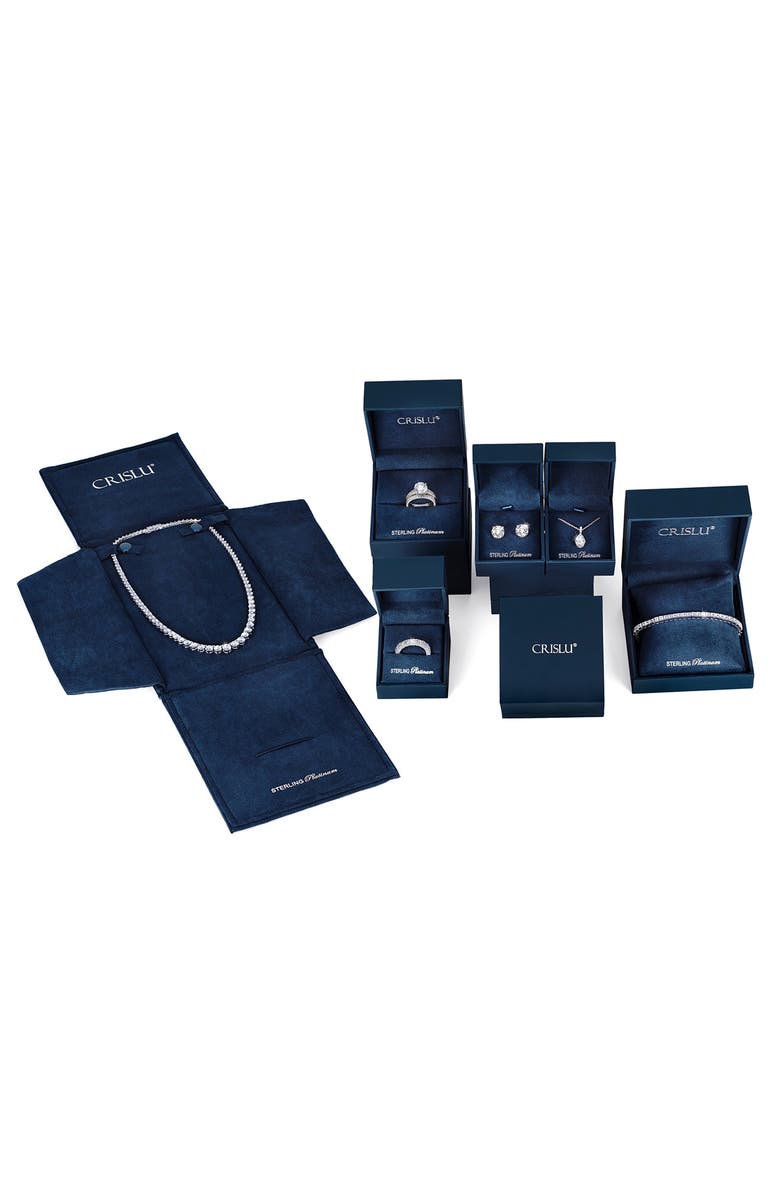 Crislu Solitaire Pear Pendant Necklace, Alternate, color,