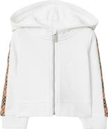 Burberry Check Trim Cotton Zip Hoodie