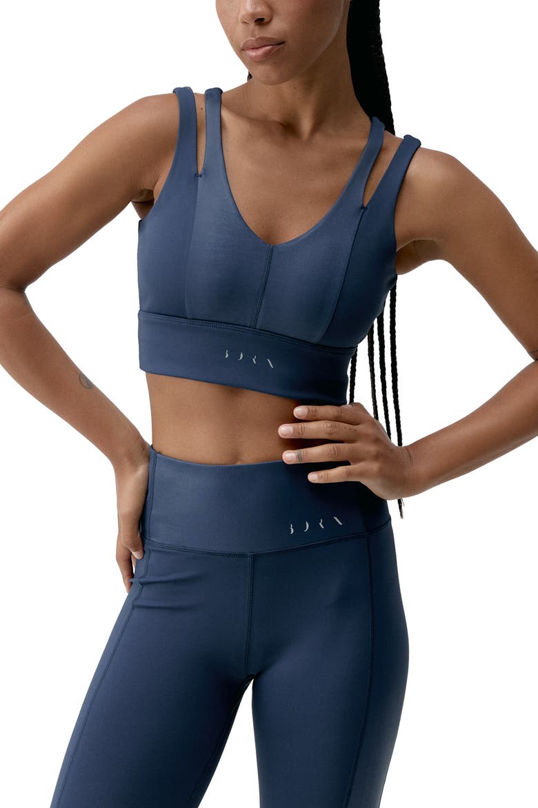 Maan Medium Support Performance Sport Top, Alternate, color, Sailor Blue