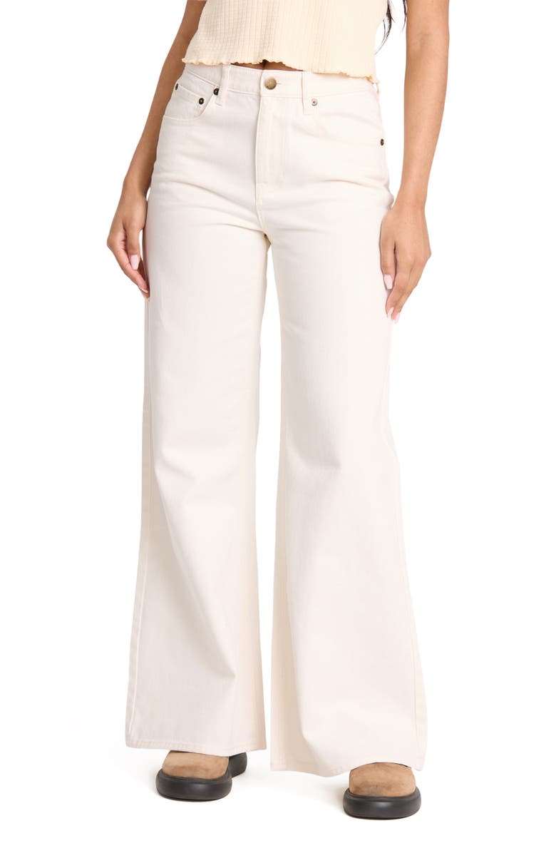 Billabong Free Fall High Waist Flare Leg Jeans, Main, color, Sea Salt