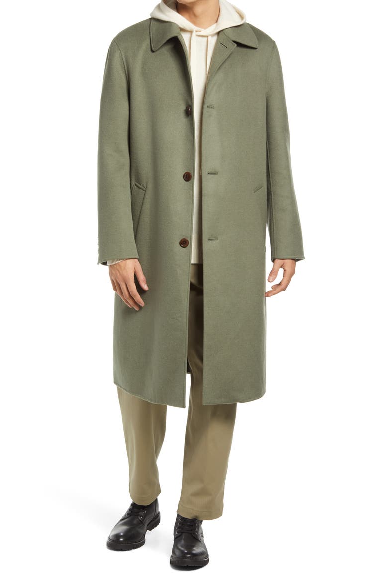 Powpow Wool Blend Car Coat, Main, color, PALE GREEN