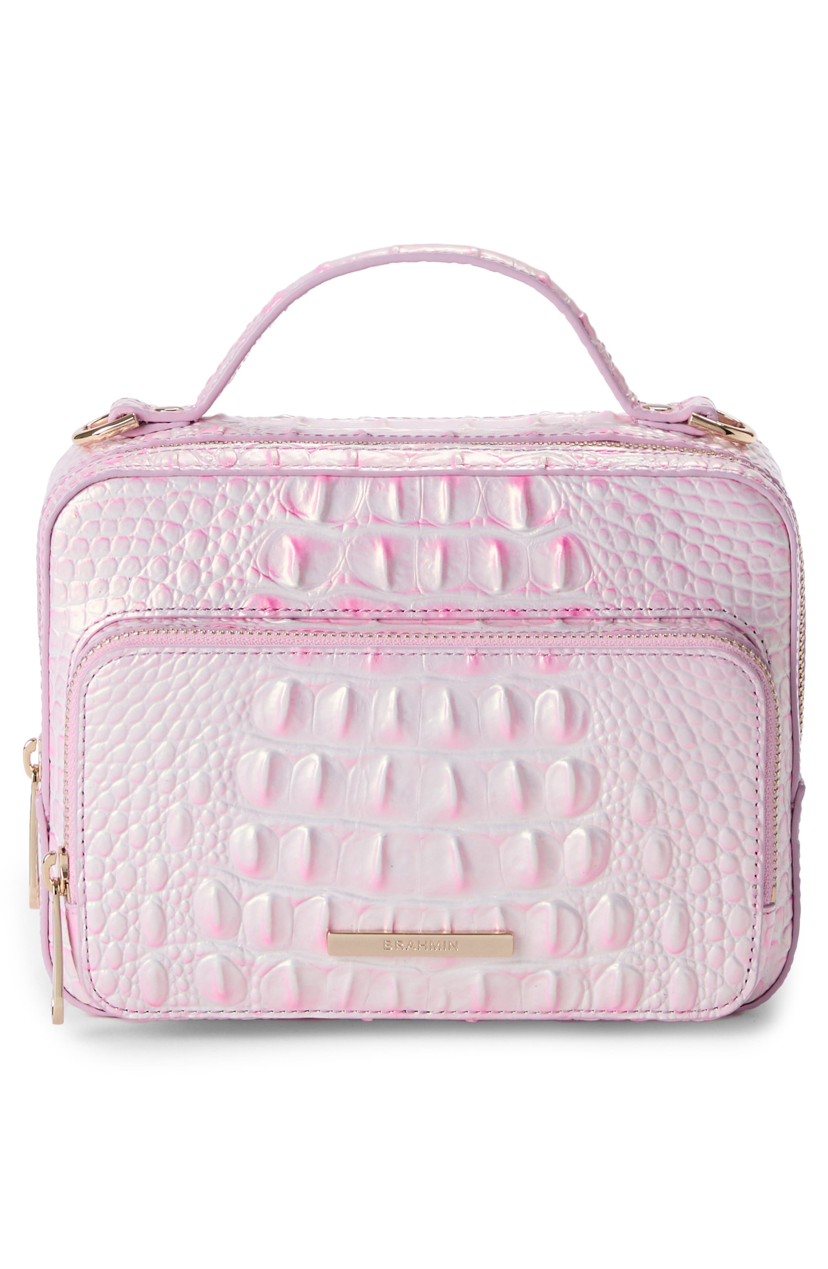 Brahmin Tori Croc Embossed Leather Top Carry Handle Bag, Alternate, color, 