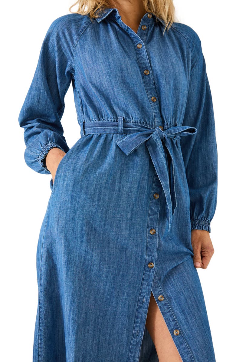 FatFace Abi Denim Midi Dress, Alternate, color, 