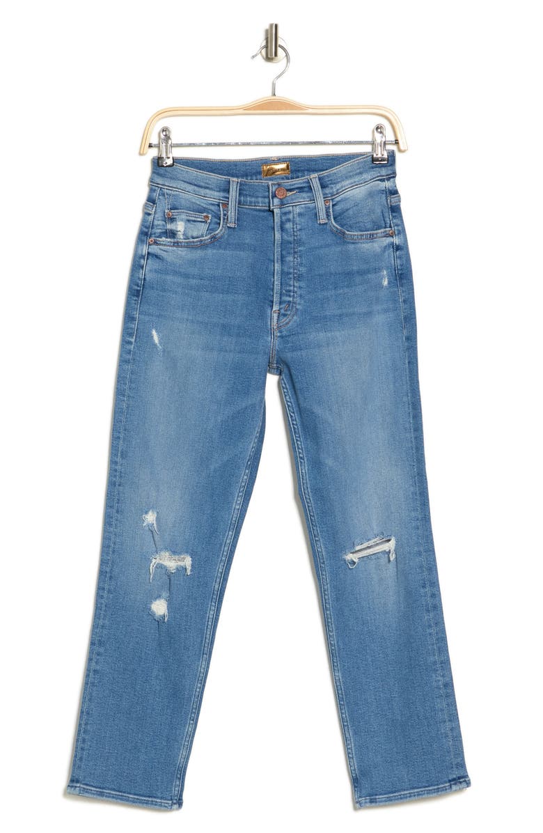 MOTHER The Tomcat High Waist Crop Straight Leg Jeans, Alternate, color, 