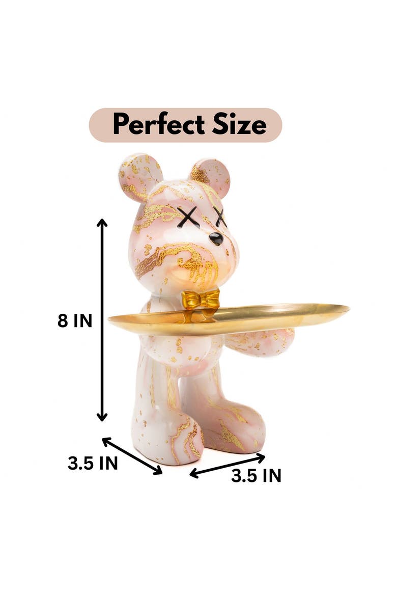 Butler Mouse with Tray, Alternate, color, PINK MARBLE