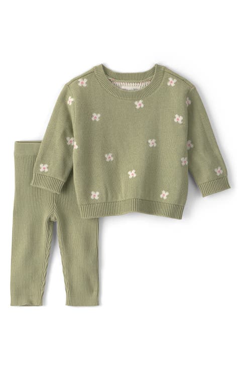 Kids' Floral Sweater & Pants Set