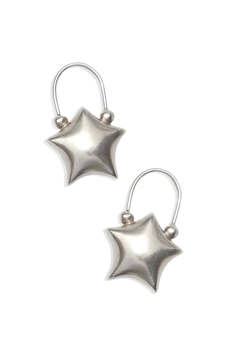 67jewelry Puffed Star Earrings, Main, color, Silver
