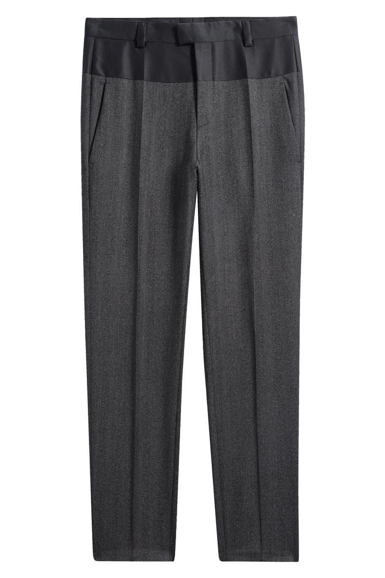 Hogan Virgin Wool Trousers, Alternate, color, DARK GREY