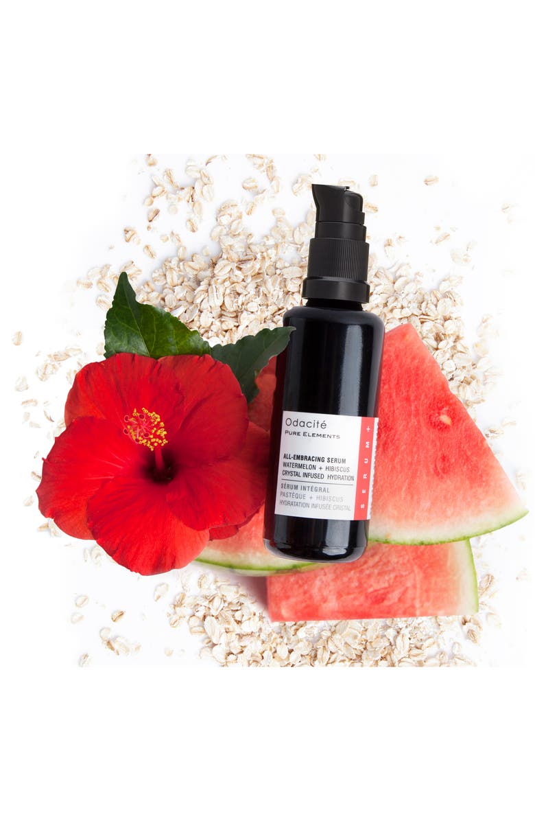 Odacité All-Embracing Serum Watermelon + Hibiscus Crystal Infused Hydration, Alternate, color,