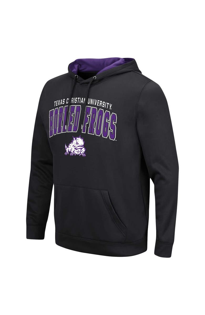 COLOSSEUM Men's Colosseum Black TCU Horned Frogs Resistance Pullover Hoodie, Alternate, color, 