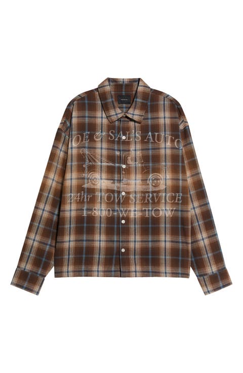 Joe Plaid Flannel Button-Up Shirt