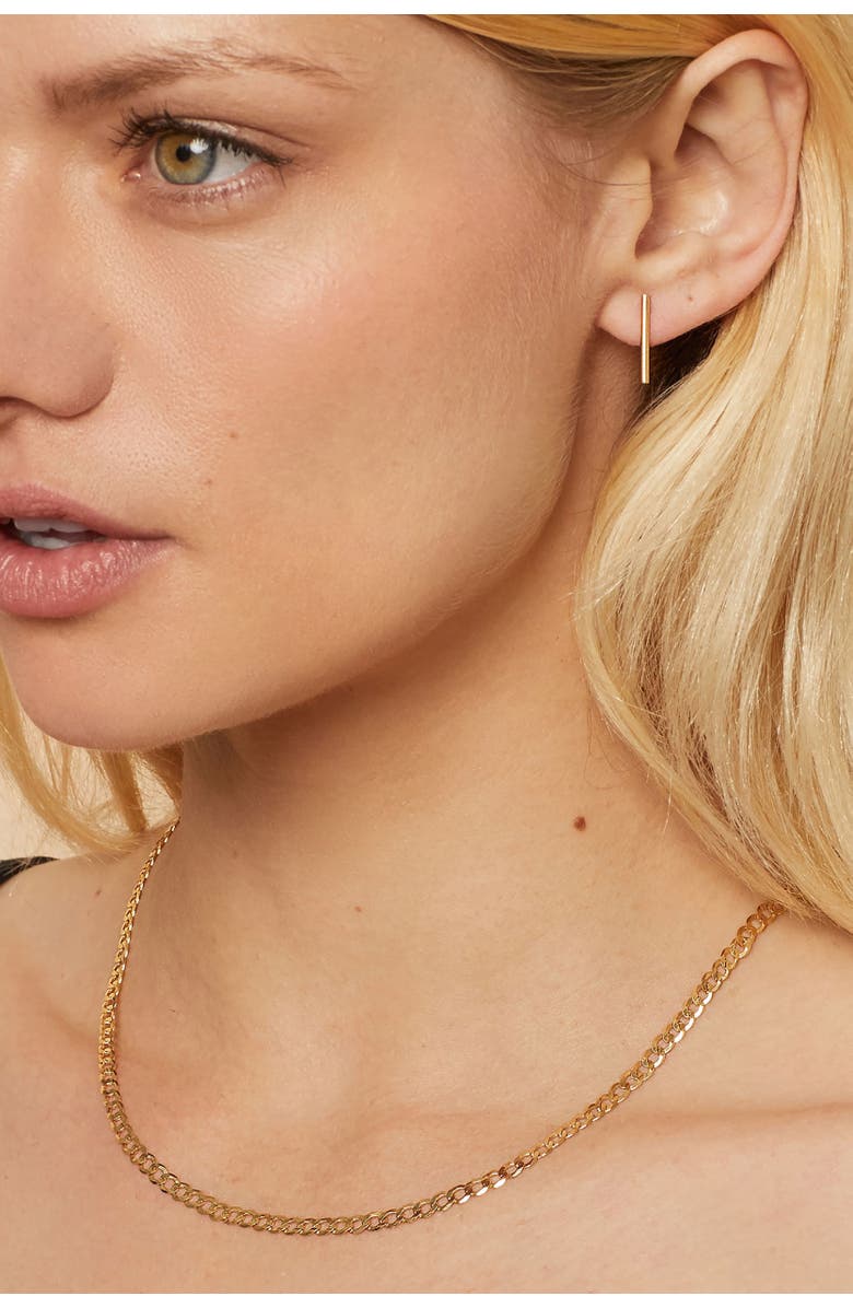 Oradina 14K Yellow Gold Arezzo Studs, Alternate, color, Yellow Gold