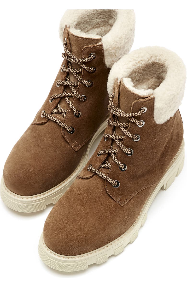 La Canadienne Andy Waterproof Genuine Shearling Winter Boot, Alternate, color, Walnut Suede