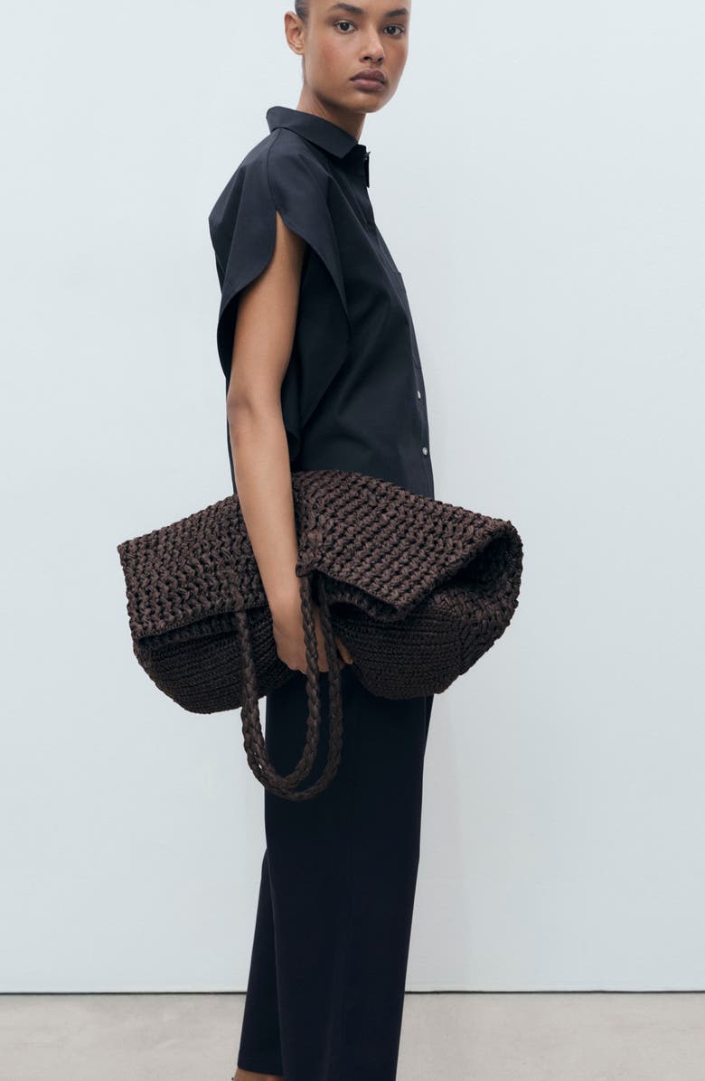 MANGO Straight Leg Crop Pants, Alternate, color, Navy