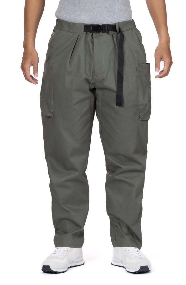 VAST Belted Twill Cargo Pants, Main, color, Military Green