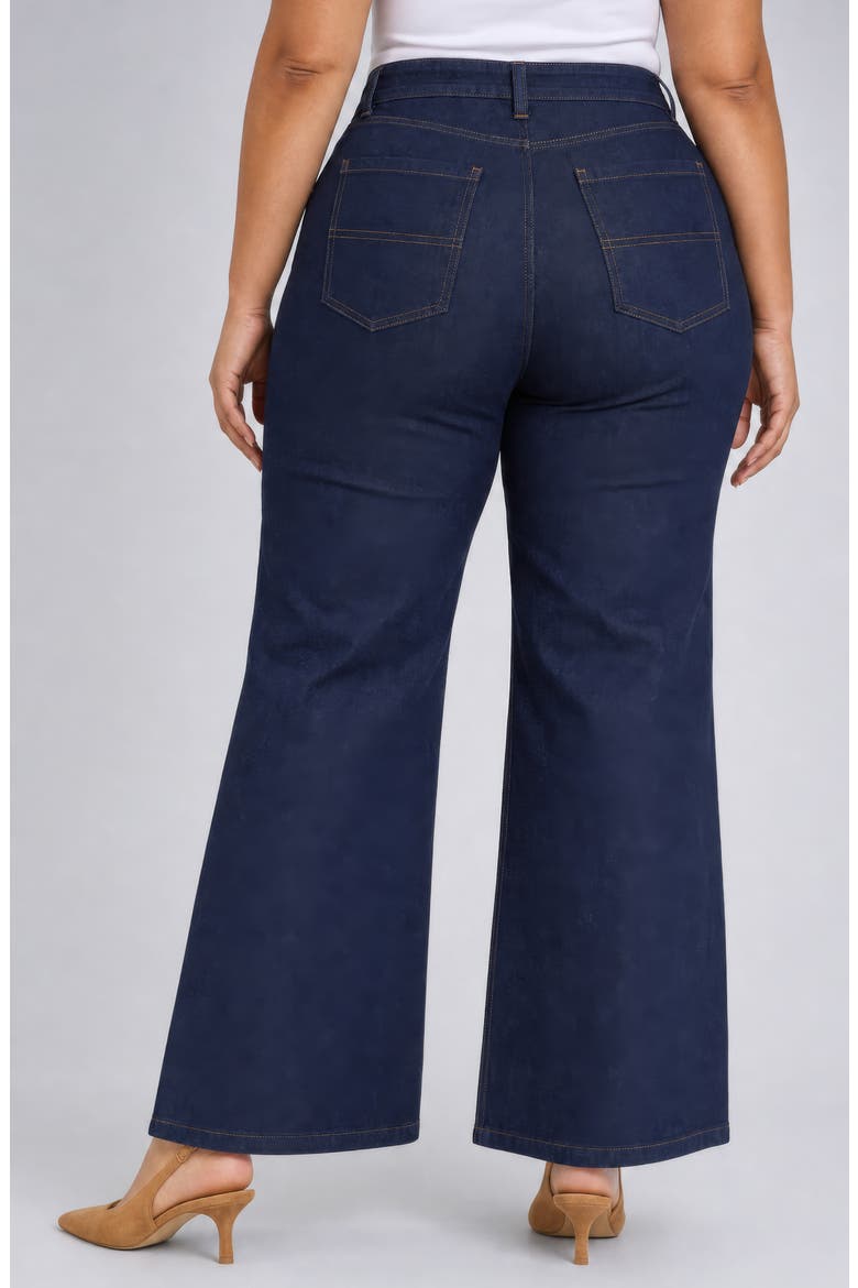 Mia Palazzo High Waist Flare Utility Jeans, Alternate, color, RINSE