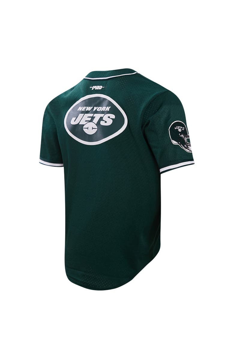 PRO STANDARD Men's Pro Standard Ahmad Sauce Gardner Green New York Jets Mesh Button-Up Baseball Jersey, Alternate, color, Green
