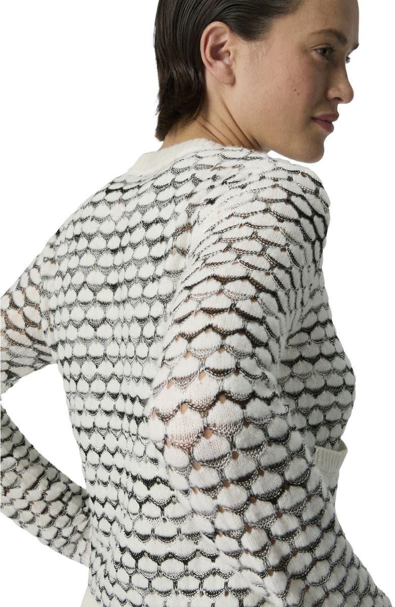 Missoni Cashmere And Viscose Cardigan With Contrast Trim, Alternate, color, Green& Brown