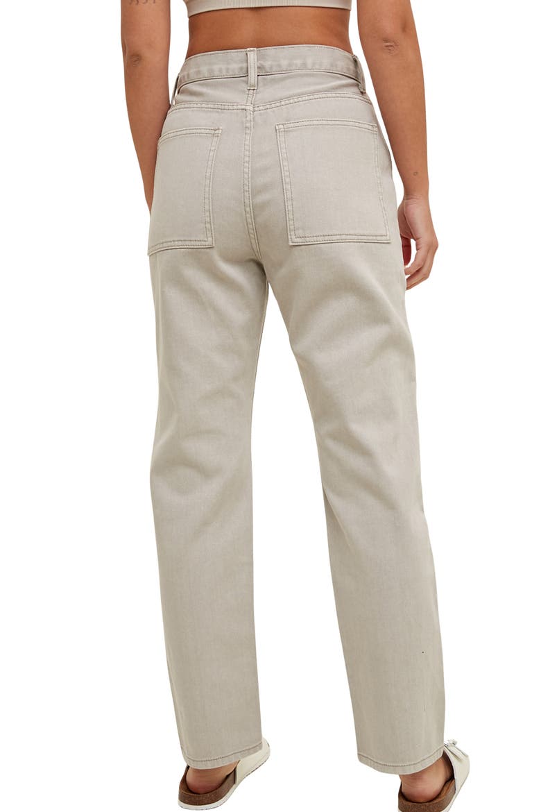 Paneled Cargo Jeans, Alternate, color, STONE