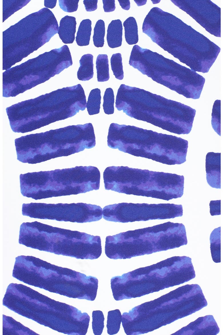 'Algiers' High Neck One-Piece Swimsuit, Alternate, color, INDIGO