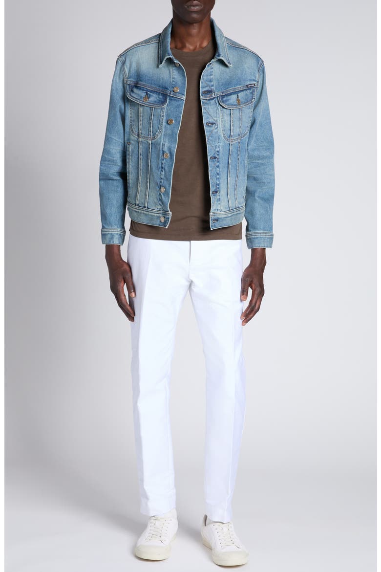 Selvedge Icon Denim Jacket, Alternate, color, WASHED INDIGO