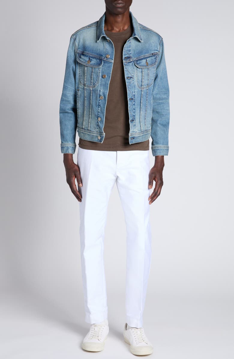 TOM FORD Selvedge Icon Denim Jacket, Alternate, color, 