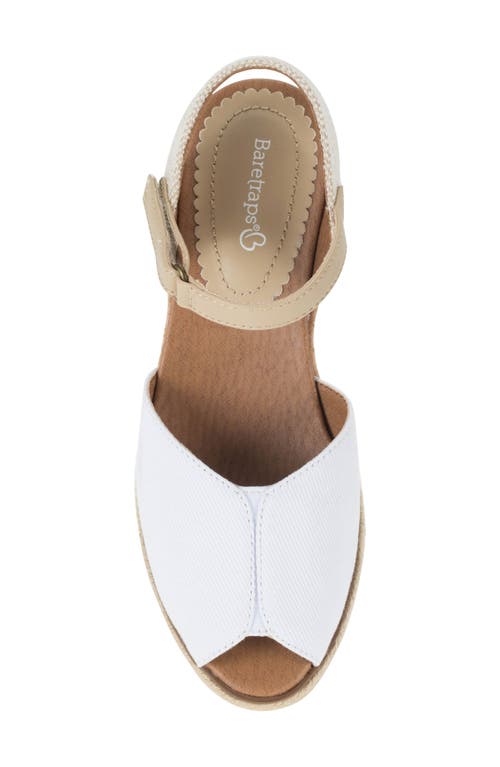 Shop Baretraps Odetta Espadrille Wedge Sandal In White Canvas