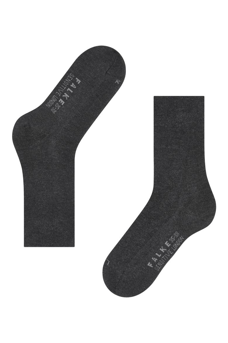 Sensitive London Cotton Blend Socks, Alternate, color, ANTHRA MEL