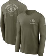 Nike Men's Nike Olive San Francisco 49ers 2025 Salute to Service Sideline Long Sleeve T-Shirt