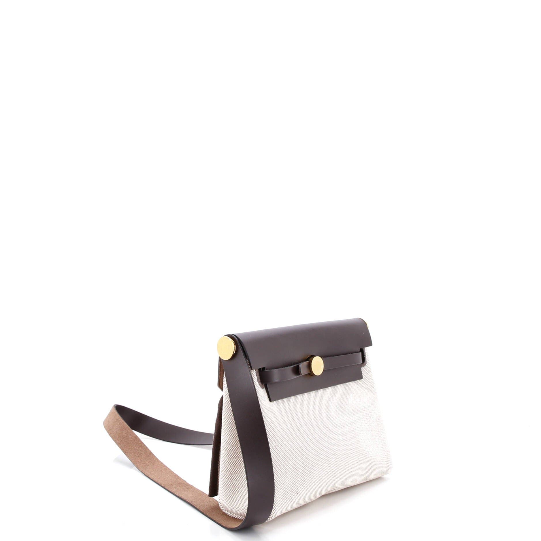 Pre-Owned Hermes Herbag Zip Toile and Leather 20, Alternate, color, Ecru