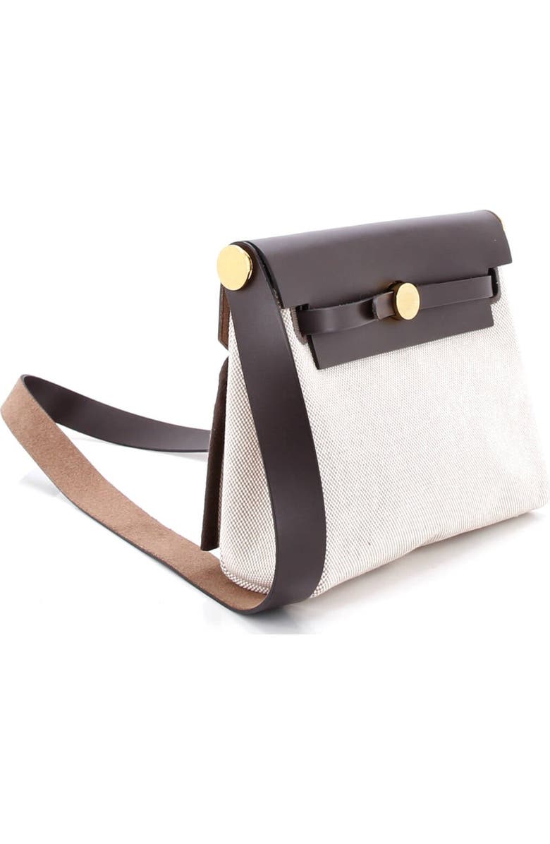 Pre-Owned Hermes Herbag Zip Toile and Leather 20, Alternate, color, Ecru