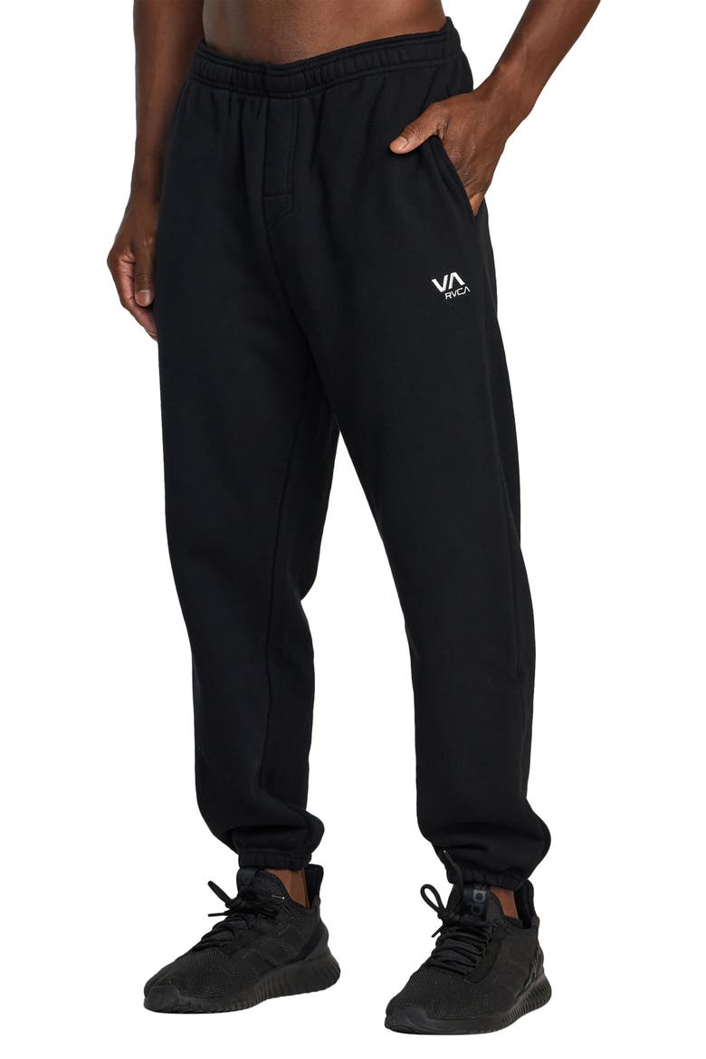 VA Essential Sweatpants, Alternate, color, BLACK