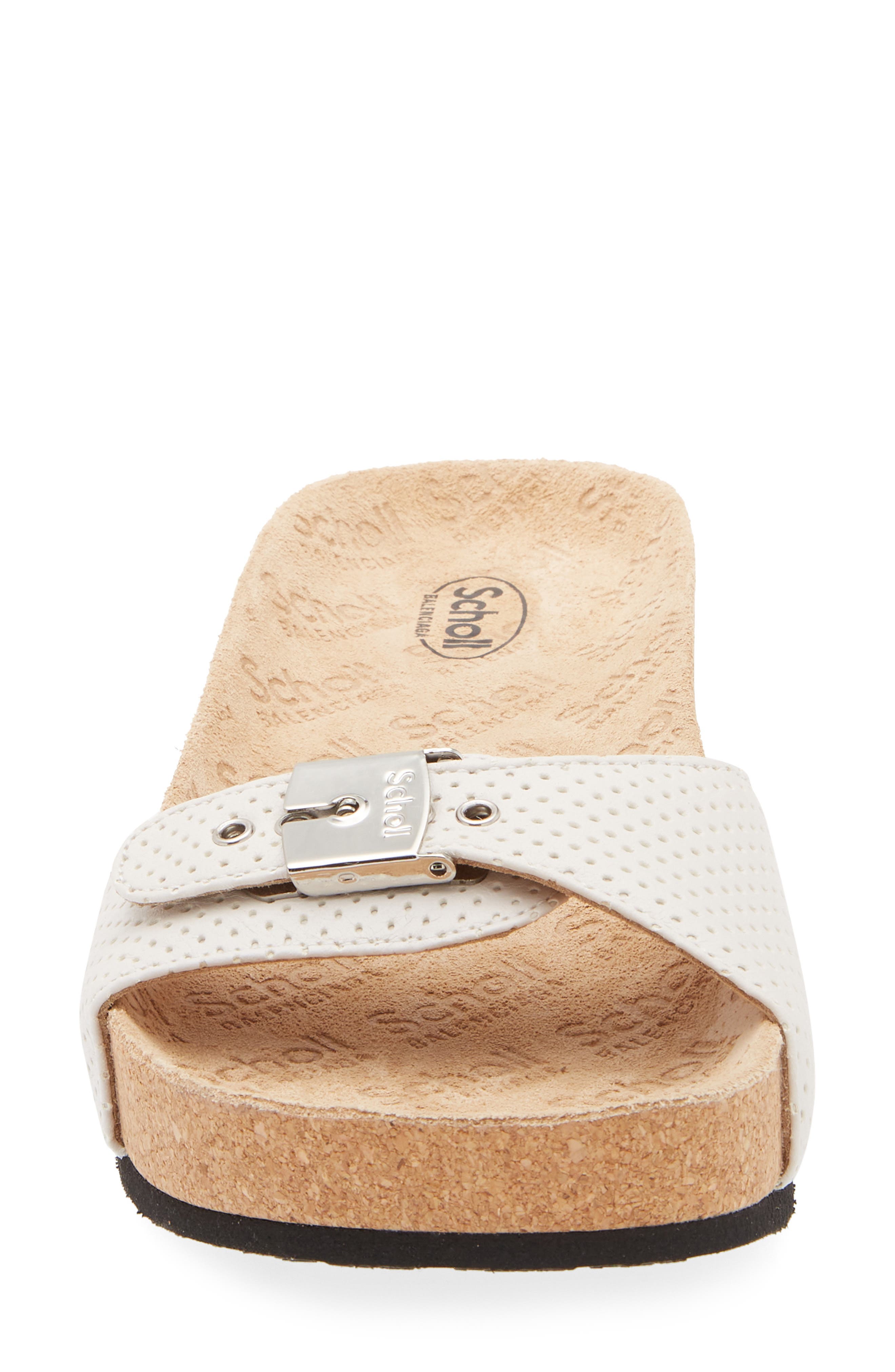 Balenciaga x Scholl Platform Sandal, Alternate, color, 9080 White/ Silver