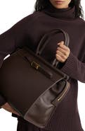 Reiss Ember Leather Structured Work Tote