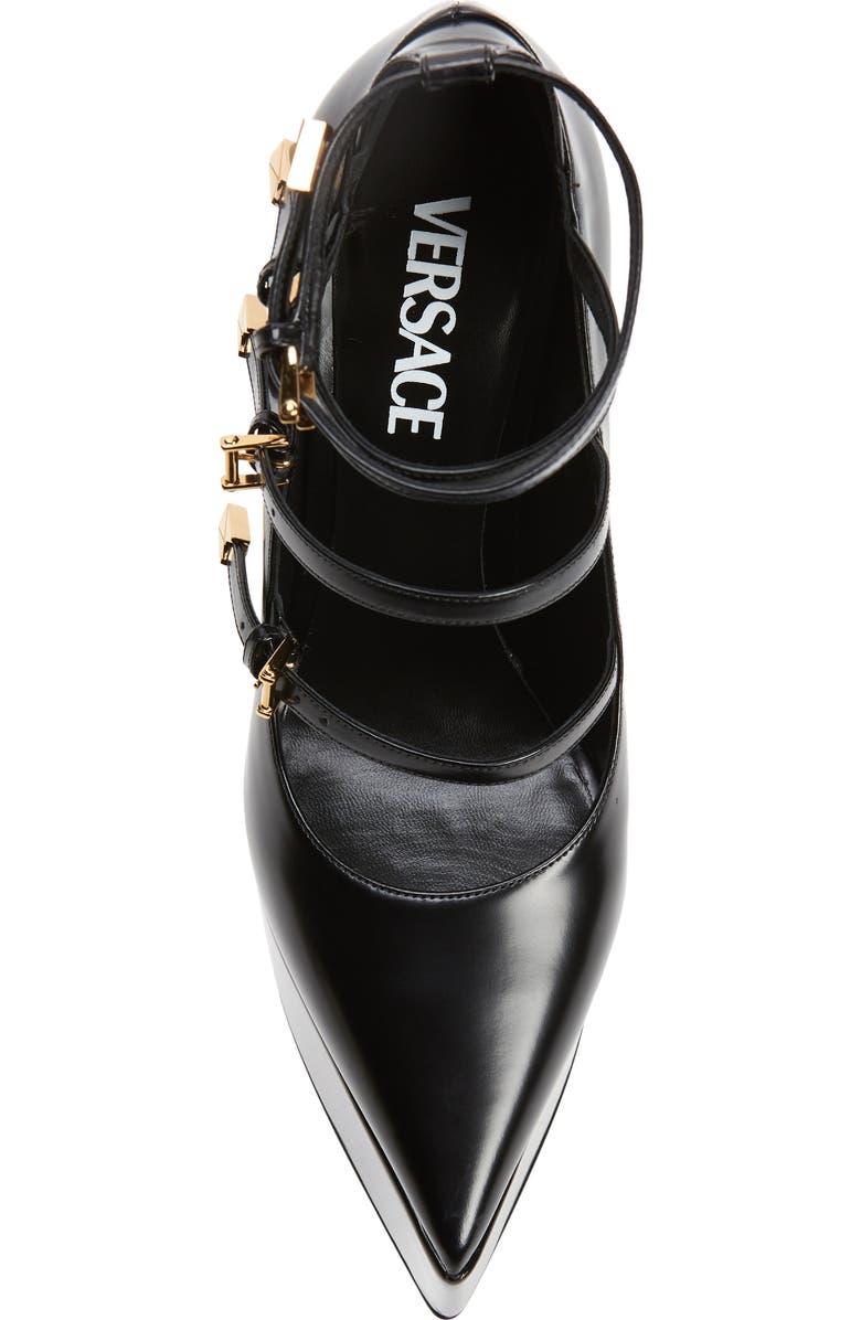 Versace Tempest Pointed Toe Platform Pump, Alternate, color,