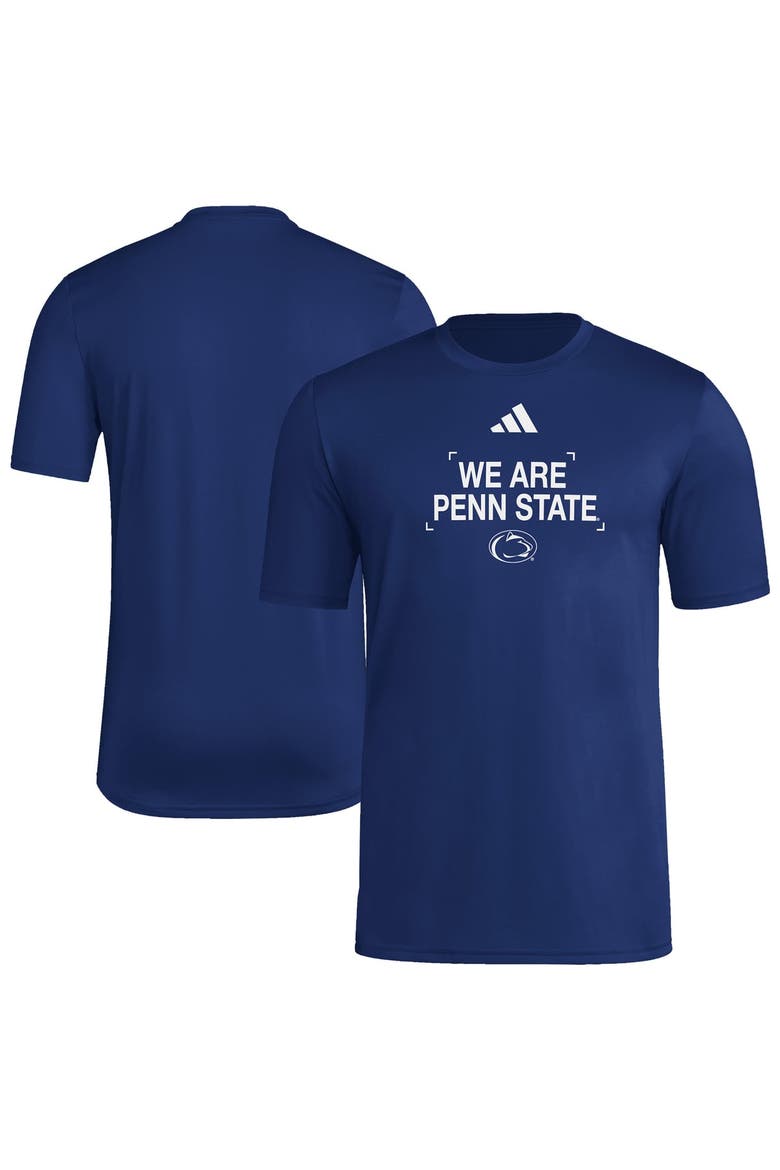 Men's adidas Navy Penn State Nittany Lions Slogan Polyester T-Shirt, Main, color, Navy