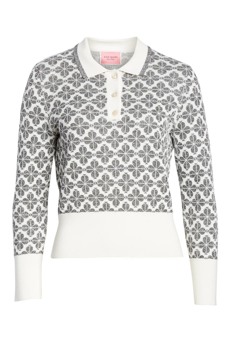 floral spade sweater, Alternate, color, BLACK