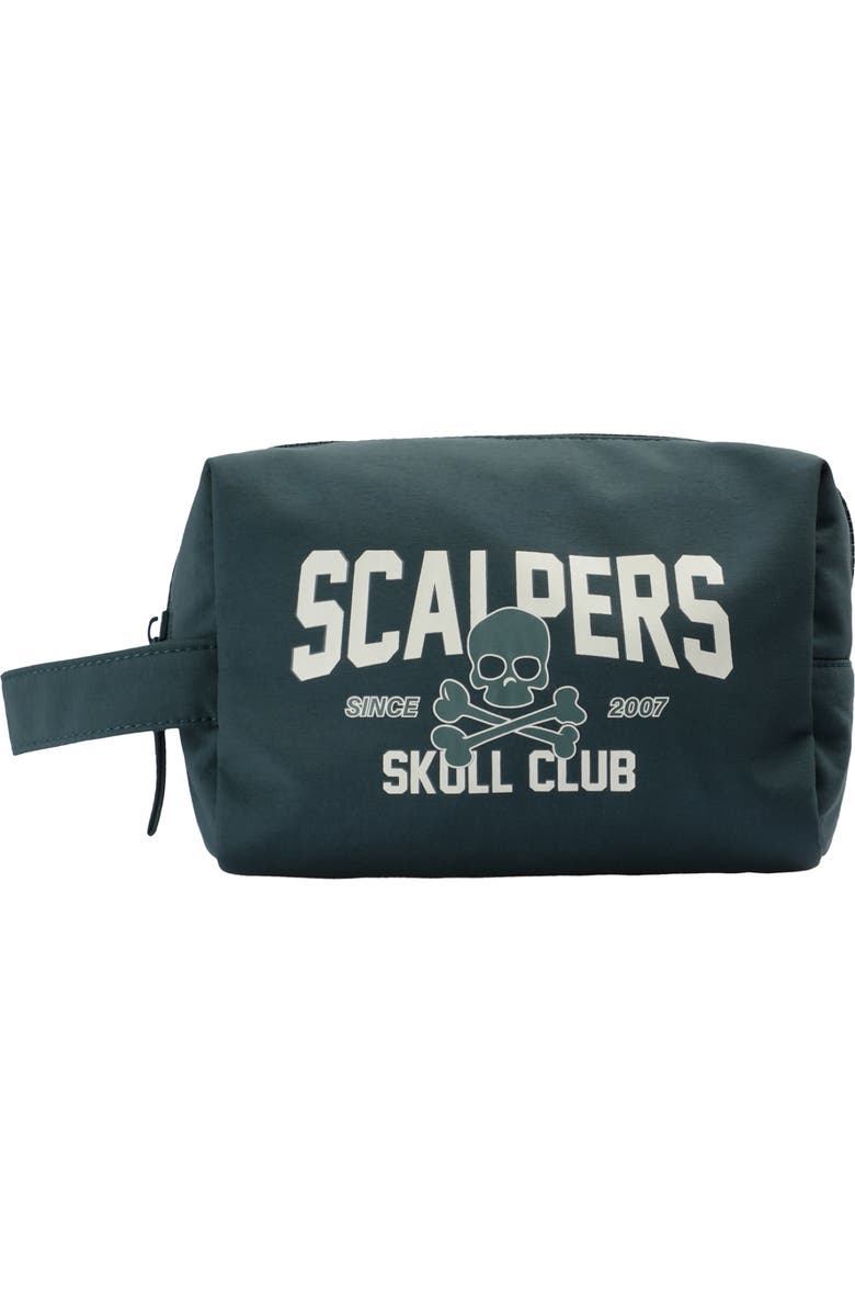 Scalpers Skull Club Toiletry Bag, Main, color, Duck